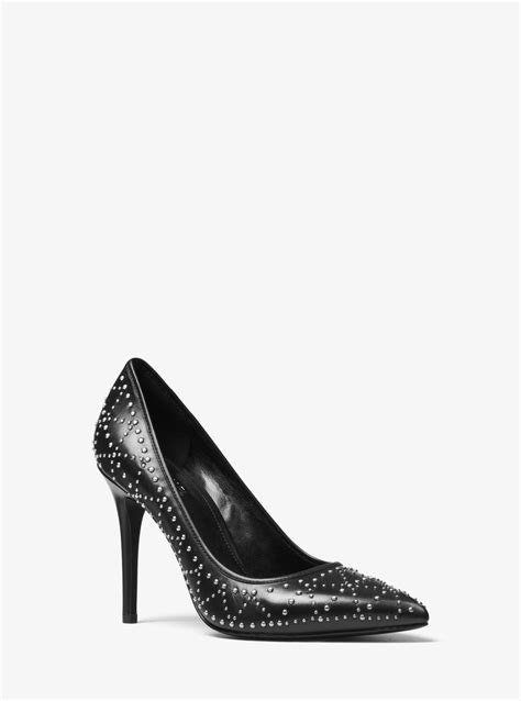 michael michael kors claire studded leather pump|Michael Michael Kors Womens Claire Pump Leather Pointed Toe .